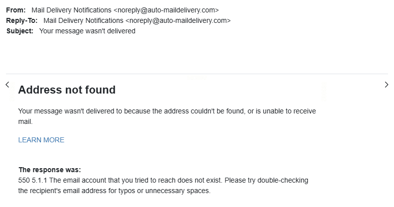 Missed Delivery Phishing Email