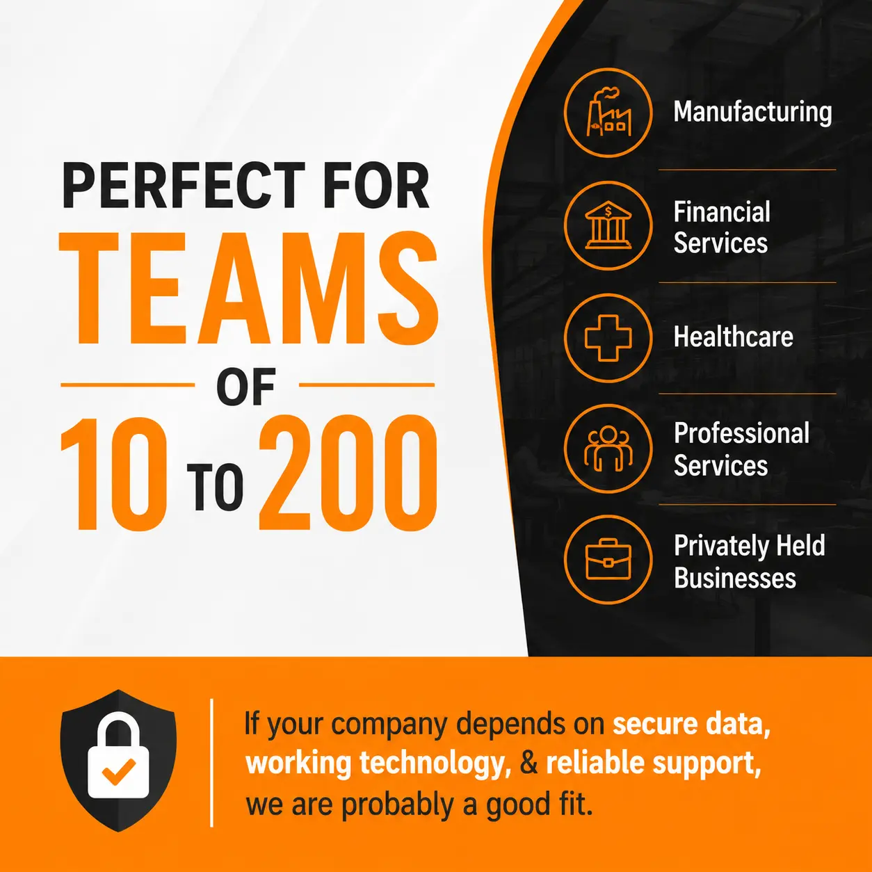Perfect For Teams of 10 to 200 Image
